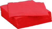 Color Party diner/feest servetten - 30x - helder rood - 38 x 38 cm - papier - 3-laags