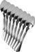 Urban Living Lepels - 8 Stuks - Kunststof - 16 cm - Zilver