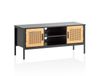 Maisons du Monde FineBuy TV-meubel 110x40x48 cm Zwart Eiken met Weens Vlechtwerk