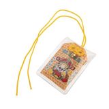 Lachineuse Omamori Japans – Motieven God van het Geluk Caishen – Rijkdom – Traditioneel Geluksbrenger-Amulet – 6 x 4 cm – Meerkleurig – Stof, Kunststof – Decoratief Object – Cadeau-idee Azië