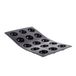 De Buyer Bakvorm met 15 halfronden, 4 cm, siliconen, zwart, 35,61 x 20,8 x 2,59 cm
