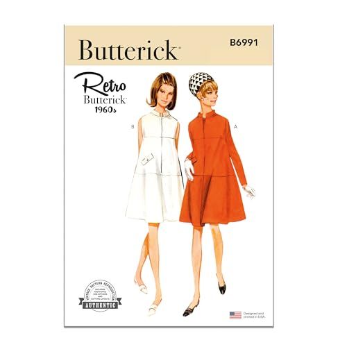BUTTERICK B6991Y5 Misses' Dress Pattern with Sleeve Variations (Sizes 18-26)
