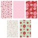 Clairefontaine 211419AMZC - Doos van 12 Rollen Cadeaupapier - Excellia Papier 80g - 2x0,70m - Bloemen, Floraal, Botanisch, Groen, Roze, Rood