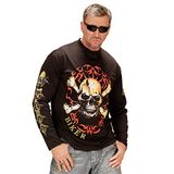 Widmann 49002 - biker shirt met doodskop en bot, maat M/L