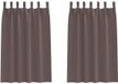 vidaXL Blackout Gordijnen met Ringen 2 st Donkerbruin 175 x 140 cm
