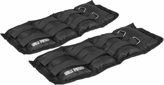 Gorilla Sports Enkelgewichten - 6 kg (2 x 3 kg) - Set van 2 - Polsgewichten - Gewichtsmanschetten - Gewichtsboeien