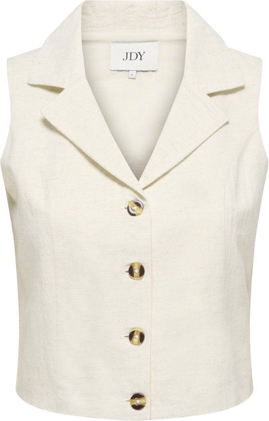 JDY Jacqueline de Yong Gilet Jdymilan Linen S/l Waistcoat Wvn No 15366390 Oatmeal/melange Dames Maat - XL