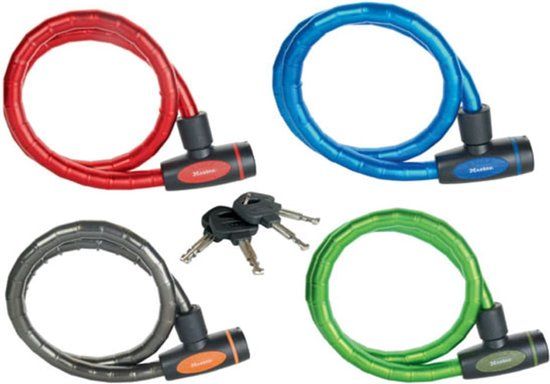Master Lock Kabelslot met sleutels 100x1,8 cm - Rood