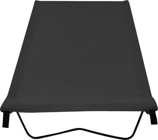 vidaXL Campingbed 180x60x19 cm Oxford Stof en Staal Zwart
