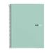 Miquelrius - Notitieboek A5, Notebook The Original Colors, 80 Bladen van 90 g/m² en 1 Kleurstrook, Notitieboek met Raster 5 mm, 4 Gaten, Harde Kaft van Gelamineerd Karton, Aqua