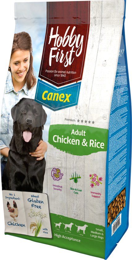 Hobbyfirst Canex Adult Kip & Rijst Hondenvoer - 12 kg