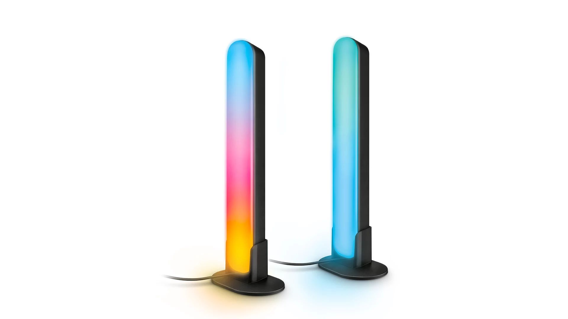 WiZ Gradient Light Bars - Smart Table Lamp - Black - Bluetooth - Multi-color - 8.2W - 2-Pack