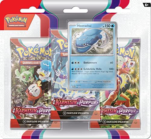 Pokemon Pokémon Verzamelkaartspel Karmesein & Purpur 3-pack - 0820650455742