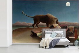 Nr1Wallpaper Behang - Fotobehang - De slapende zigeuner - Henri Rousseau - Breedte 390 cm x hoogte 260 cm