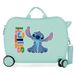 Disney Aloha Stitch Kinderkoffer, blauw, 50 x 38 x 20 cm, stijf, 2,1 kg, zijdelingse combinatiesluiting, ABS, 34 l, handbagage