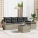 Maison Exclusive - Set de 6 bancs de jardin, gris clair, polyrotin