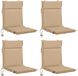 vidaXL - 4-delige - hoogrugkussen - GEMERT - 4 pcs - 100% Polyester - Zand