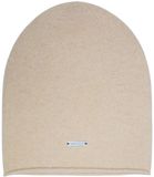 Stone Valley Beige Kasjmier Muts - Opgerolde Onderkant