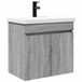 vidaXL Badkamermeubel met kraan Grijs Sonoma 61 x 40 x 74,5 cm