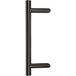 Hermat Poignée de poussée Ø 30 mm en acier inoxydable noir brossé, 600 mm