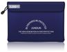 Merkloos Vuurvaste documententas - 36 x 26 cm - Blauw - Met ritssluiting en klittenbandsluiting - Voor documenten en waardepapieren
