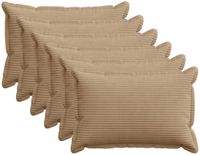 vidaXL Kussensloop 6 st houten bruin 50 x 75 cm corduroy