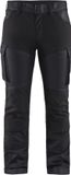 Blåkläder Dames service werkbroek denim stretch 7147-1147 - Marineblauw/Zwart - C46