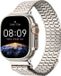 Strap-it Luxe Metalen Mesh horlogeband - Geschikt voor Apple Watch bandje - Series 1/2/3/4/5/6/7/8/9/10/11/SE/SE2/SE3 - Sterrenlicht / Starlight - RVS bandje staal met magneet - Stalen iWatch bandje voor maat: 38 / 40 / 41 / 42mm