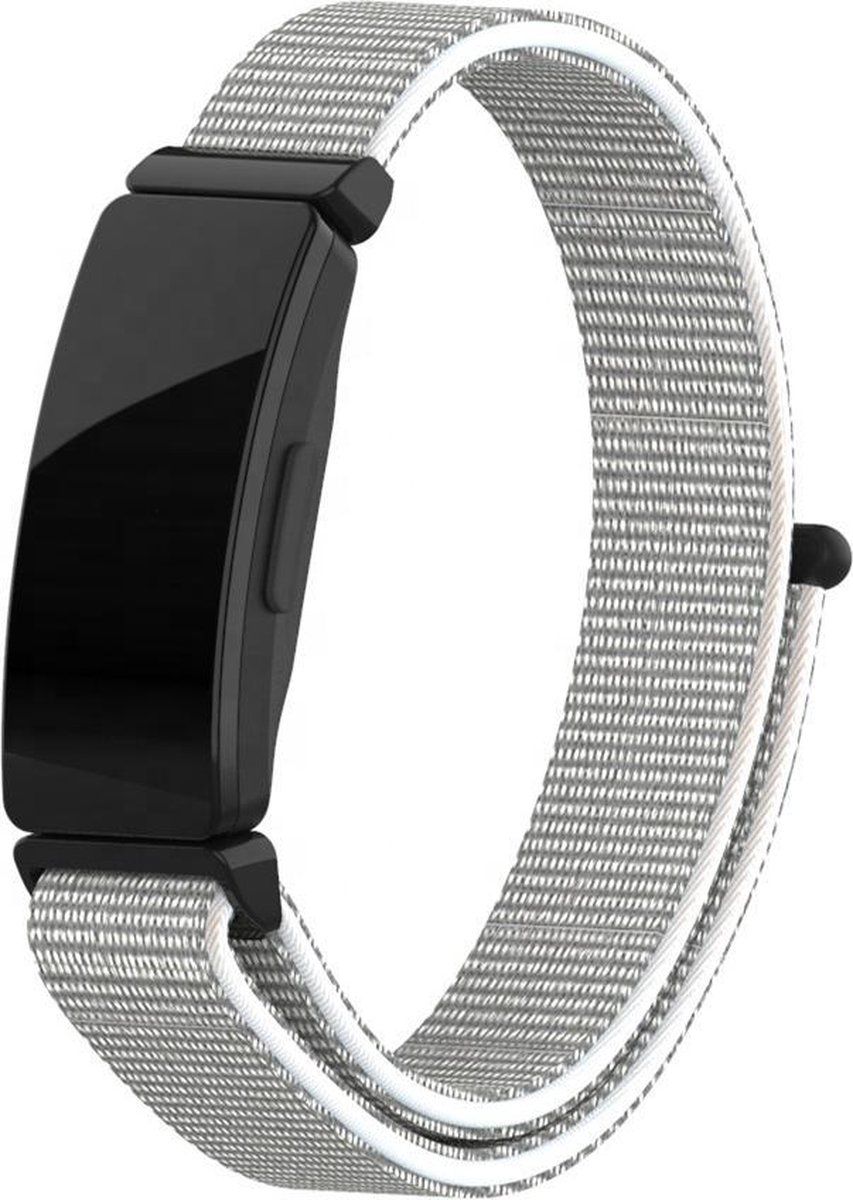 Strap-it Fitbit Inspire nylon bandje - zeeschelp
