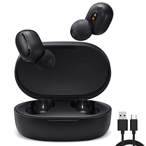WANFEI Redmi Airdots Basic 2 draadloze hoofdtelefoon, Mi Earbuds Basic 2 Bluetooth 5.0 hoofdtelefoon, mini-hoofdtelefoon, draadloos, IPX4 stereo originele hoofdtelefoon met microfoon, oplaadbox 300 mAh