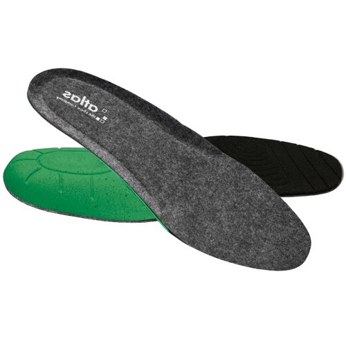 Atlas Inlegzool Thermo | Zwart/Groen | Maat 45
