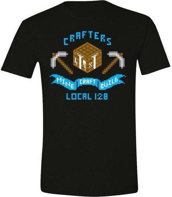 Minecraft Kids Union Tee Kinder T-Shirt - Zwart - Maat 116 - Unisex