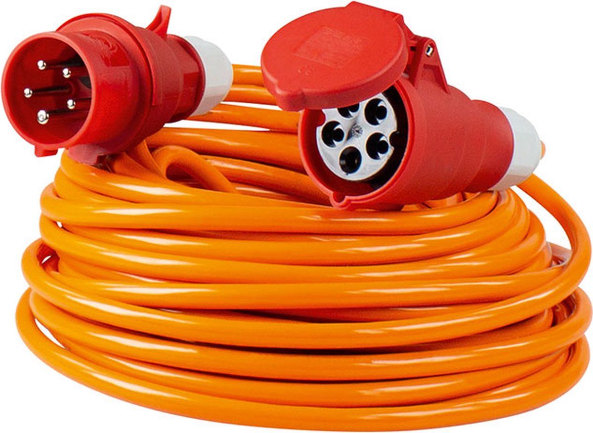 AS-Schwabe Verlengkabel - 59646 - met fasewisselaar - oranje