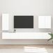 Maison Exclusive - Étagère murale TV, set de 6, blanc laqué brillant
