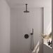 Brauer Black Edition Thermostatische Regendoucheset Inbouw - Hoofddouche 20 cm - 3 Weg - Handdouche Rond - Doucheslang - Wandaansluitbocht - Mat Zwart