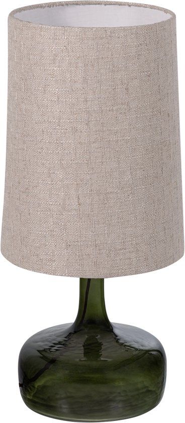 WOOOD Luma Tafellamp Met Kap - Glas - Groen/Naturel - 60x27x27