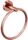 BES LED Handdoekring - Leoni Rimbo - 16cm - Rond - Geborsteld Koper