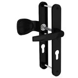 Bricard 7788923 Handgreepset op smalle plaat 247x25 mm Emetal Zwart Gelakt