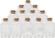 Merkloos Kleine Flesjes - 24x - glas - kurken dop - 30 ml - traktatie uitdeelflesjes - set mini glazen flesjes met kurk