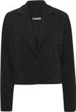 Fransa Blazer Vienne 1 dames zwart glitter lange mouw regular fit polyester