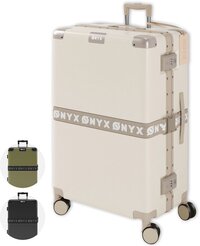 ONYX Check-in koffer 100 Liter - TSA slot - Spinner wielen - Lichtgewicht Trolley - Aluminium sluiting - Reiskoffer Sand wit