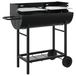 VidaXL 42030068 Barbecue et grill d'extérieur sur roulettes charbon de bois Noir