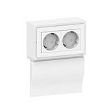 Habengut White Double Socket Plinth Housing