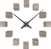 Karlsson Wandklok DIY Cubic Metallic - Grijs - 40x5.5x40cm