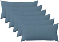 vidaXL Kussensloop Jeans Blauw Katoensatijn 40 x 80 cm (6 stuks)