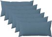 vidaXL Kussensloop Jeans Blauw Katoensatijn 40 x 80 cm (6 stuks)