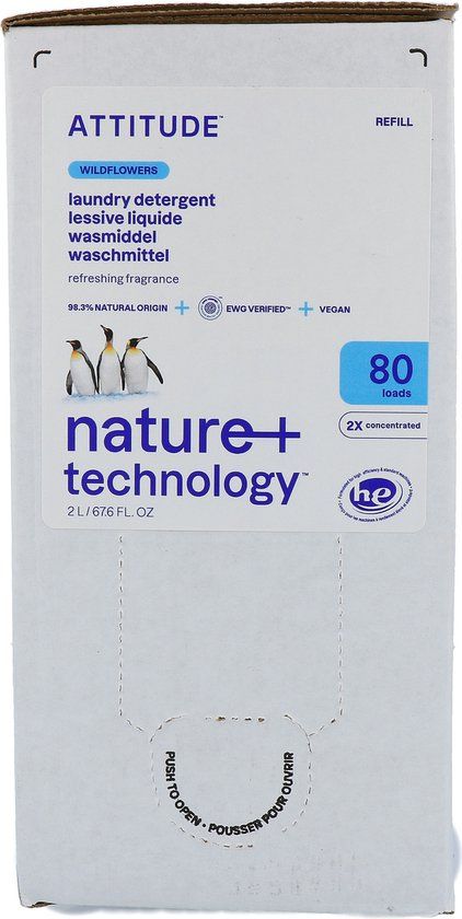 Attitude Wasmiddel Wildflowers 80 Wasbeurten 2 liter