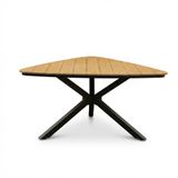 LUX outdoor living Corsica Corsica dining tuintafel triangel 6 personen | polywood + aluminium | Natural Wood | 158cm