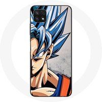 Maniacase Etui voor Samsung Galaxy A22 5G Anime Dragon Ball Goku Blauw Haar