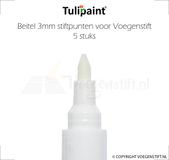 Tulipaint 3mm (Beitel) reservepunten 5 stuks voor Voegenstift